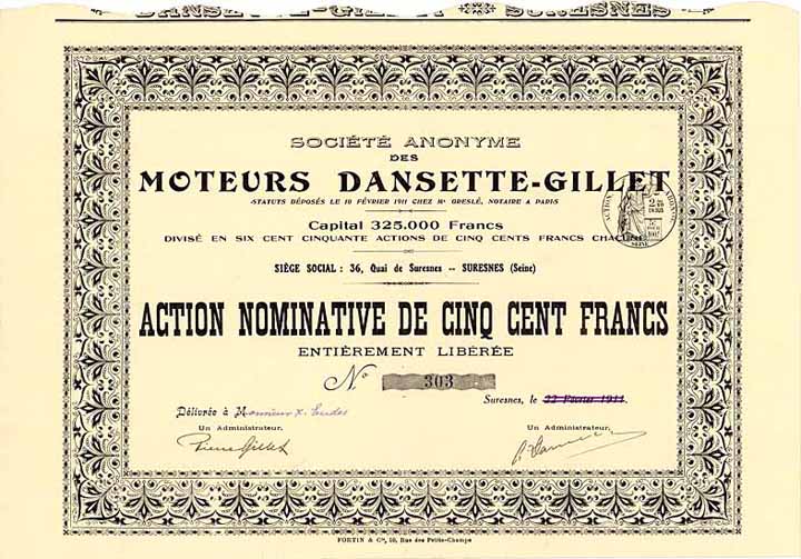 S.A. des Moteurs Dansett-Gillet