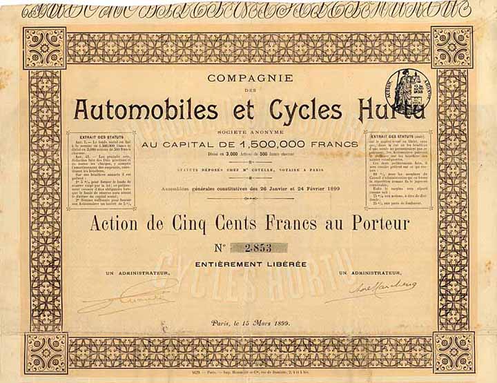 Cie. des Automobiles & Cycles Hurtu S.A.