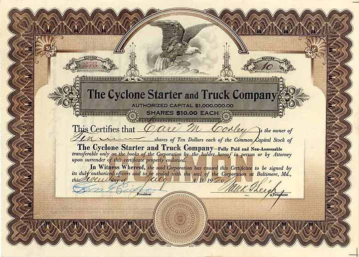 Cyclone Starter & Truck Co.