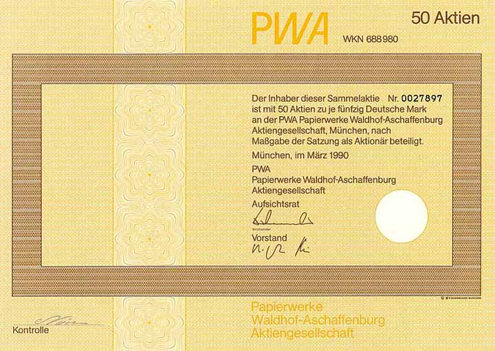 PWA Papierwerke Waldhof-Aschaffenburg AG