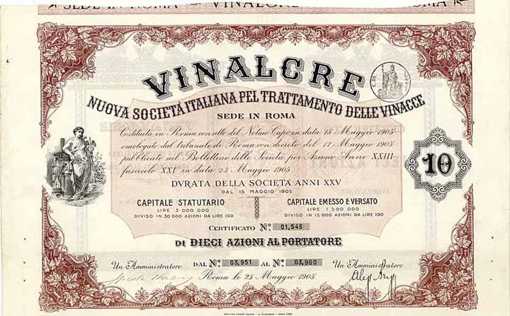 Vinalcre Nuova Soc. Italiana pel Trattamento delle Vinacce