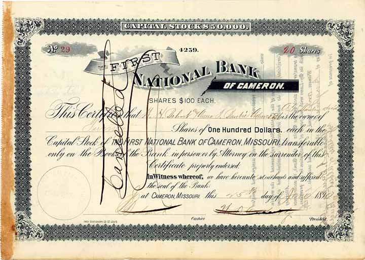 First National Bank of Cameron