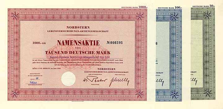Nordstern Lebensversicherungs-AG (9 Stücke)