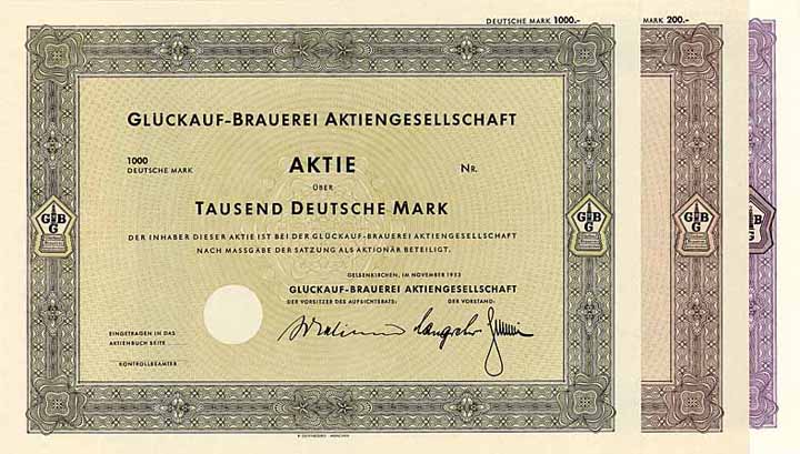 Glückauf-Brauerei AG (3 Stücke)