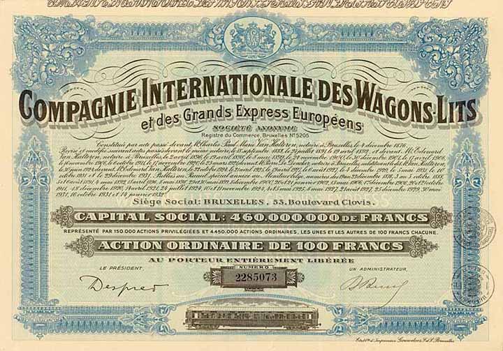 Cie. Internationale des Wagons-Lits et des Grands Express Européens S.A.