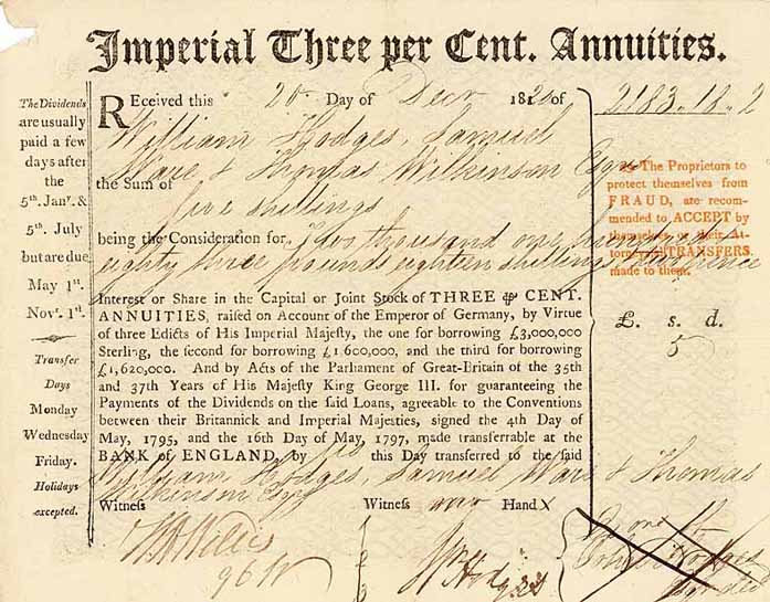 Imperial Three per Cent Annuities (Kaiserliche dreiprozentige Rente)