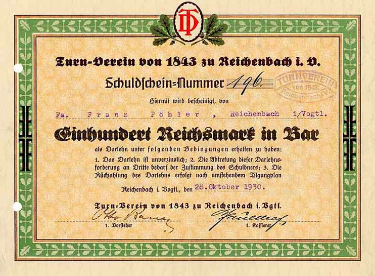 Turn-Verein von 1843 zu Reichenbach i. V.