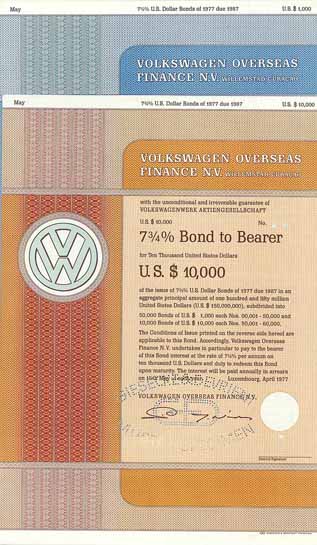 Volkswagen Overseas Finance N.V. (2 Stücke)