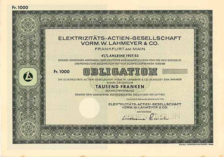 Elektrizitäts-AG vorm. W. Lahmeyer & Co.