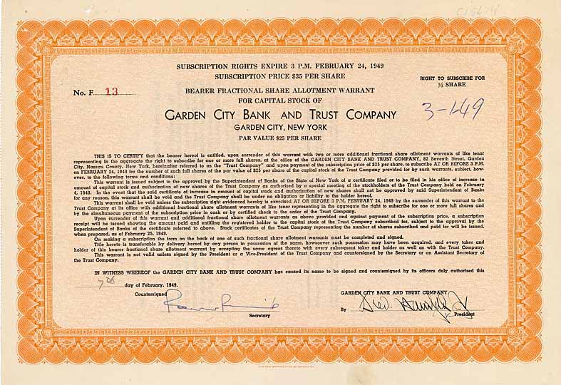 Garden City Bank & Trust Co.