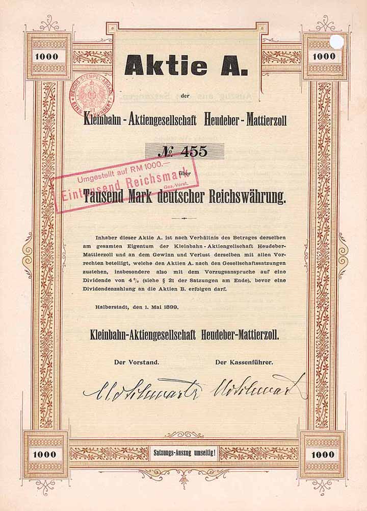 Kleinbahn-AG Heudeber-Mattierzoll
