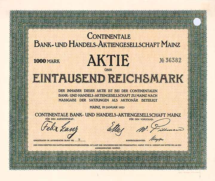 Continentale Bank- und Handels-AG