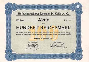 Hofbuchdruckerei Eisenach H. Kahle AG