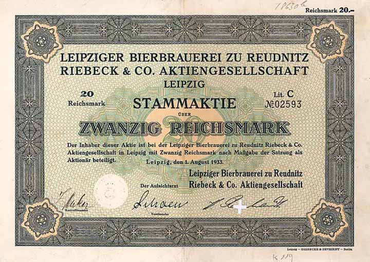 Leipziger Bierbrauerei zu Reudnitz Riebeck & Co. AG