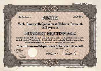 Mech. Baumwoll-Spinnerei & Weberei Bayreuth