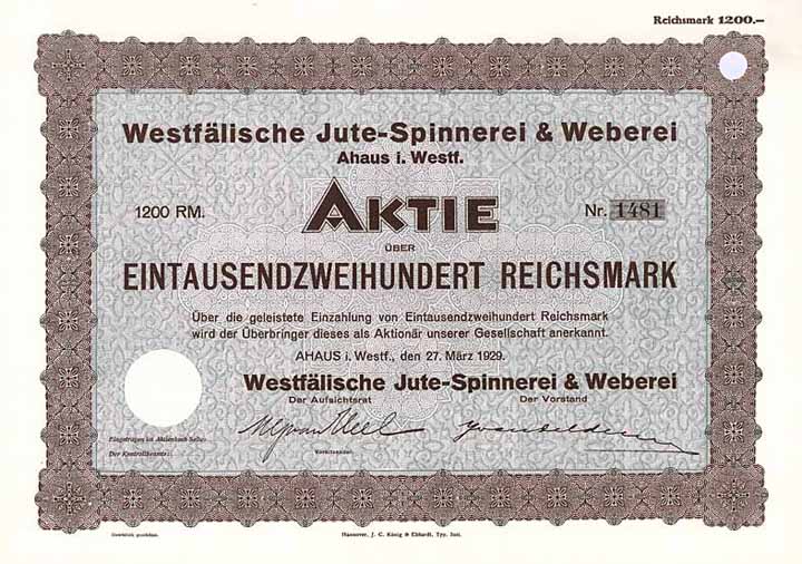 Westfälische Jute-Spinnerei & Weberei