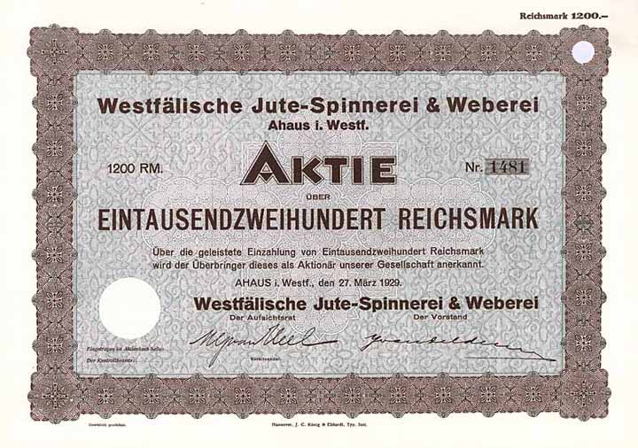 Westfälische Jute-Spinnerei & Weberei