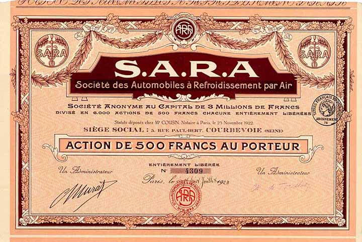 S.A.R.A. Société des Automobiles à Refroidissement par Air