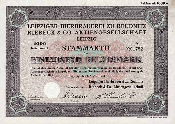 Leipziger Bierbrauerei zu Reudnitz Riebeck & Co. AG