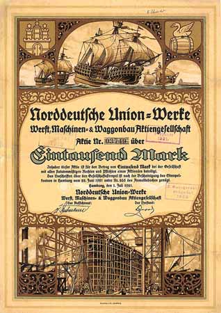 Norddeutsche Union-Werke Werft, Maschinen & Waggonbau AG