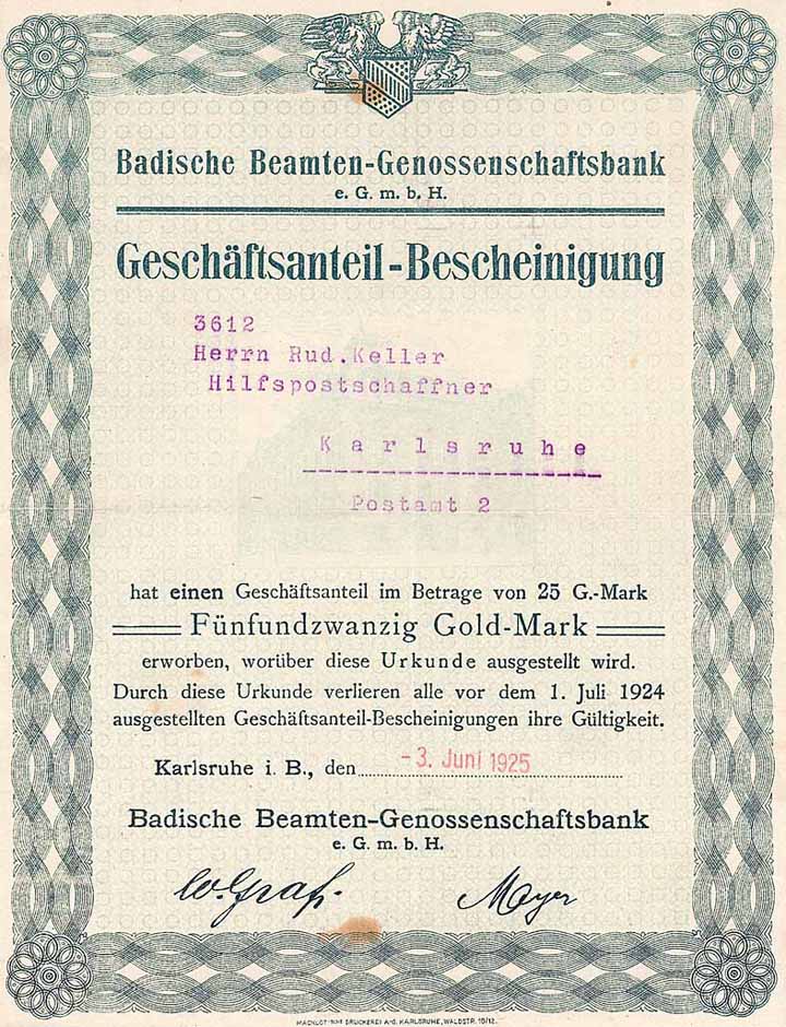 Badische Beamten-Genossenschaftsbank eGmbH