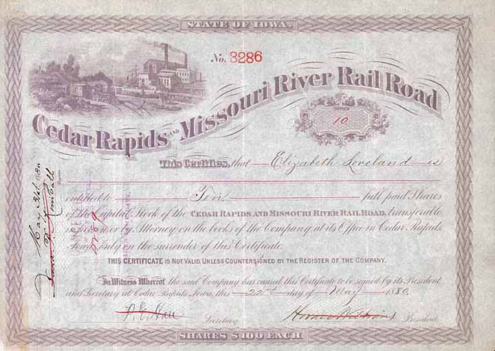 Cedar Rapids & Missouri River Railroad