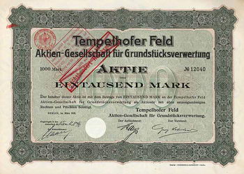 Tempelhofer Feld AG für Grundstücksverwertung