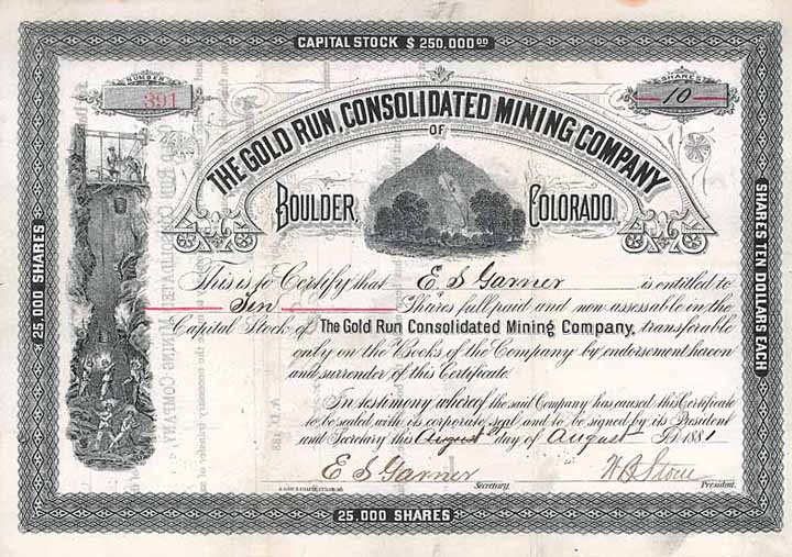 Gold Run Consolidated Mining Co.