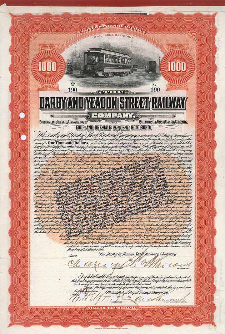 Darby and Yeadon Street Railway