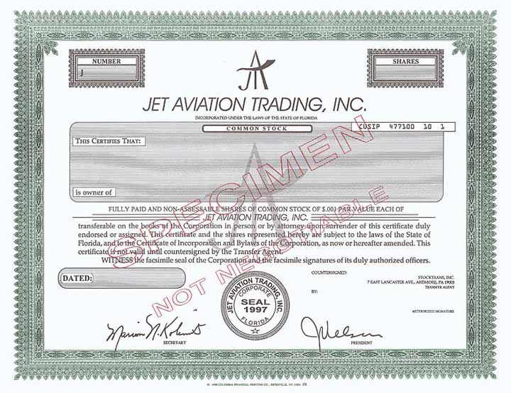 Jet Aviation Trading, Inc.