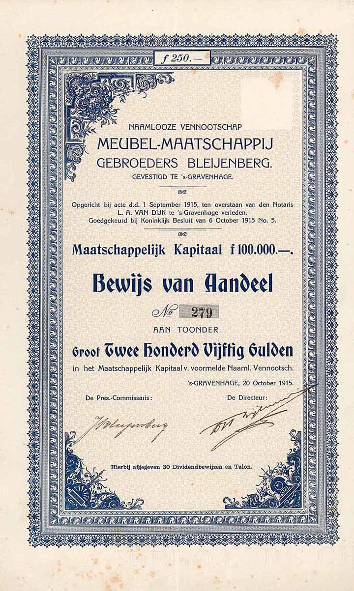 Meubel-Maatschappij Gebroeders Bleijenberg