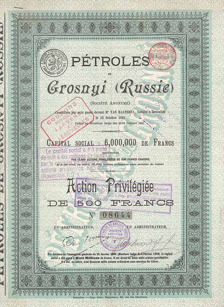 Pétroles de Grosnyi (Russie) S.A.