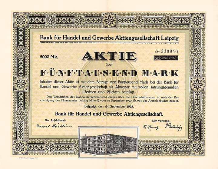 Bank für Handel und Gewerbe AG