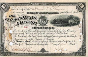 Cedar Falls & Minnesota Railroad (OU John S. Kennedy)