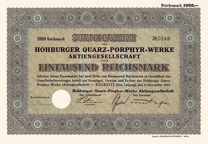 Hohburger Quarz-Porphyr-Werke AG