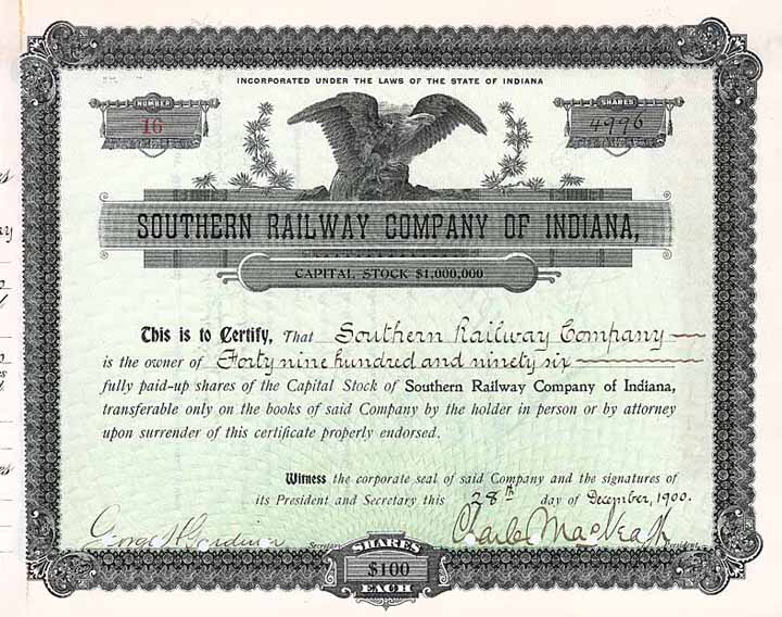 Southern Railway Co. of Indiana