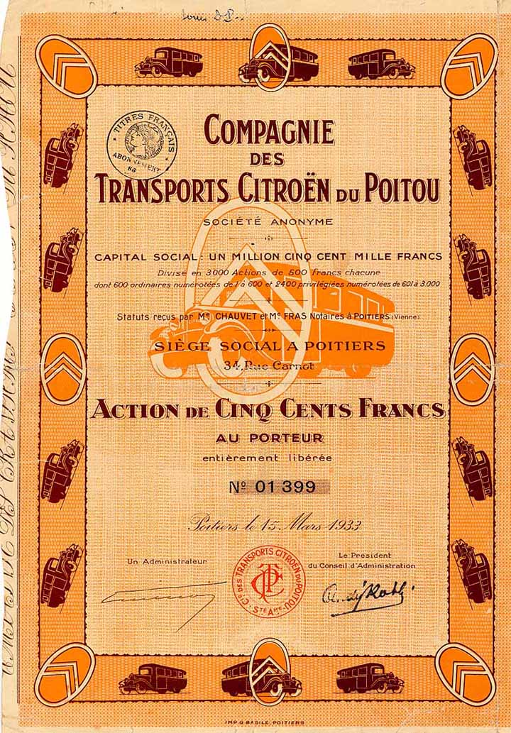 Cie. des Transports Citroën du Poitou S.A.