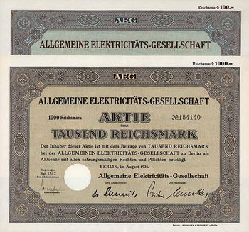 Allgemeine Elektricitäts-Gesellschaft (7 Stücke)