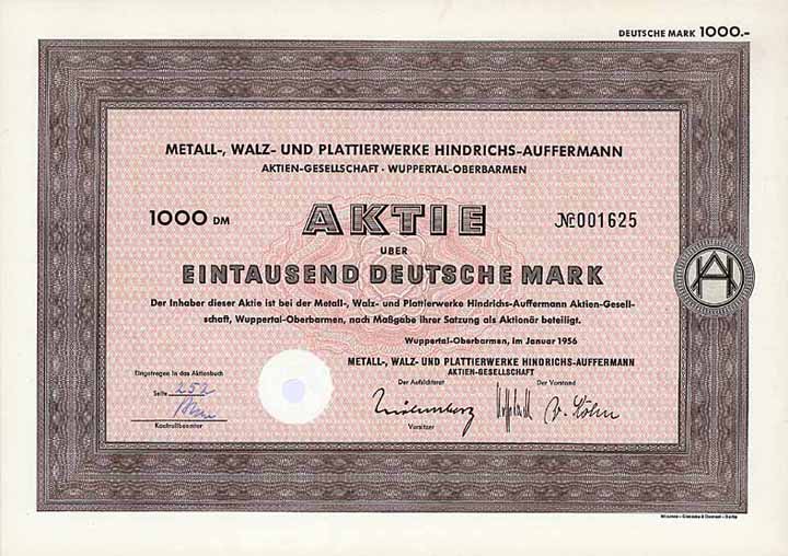 Metall-, Walz- und Plattierwerke Hindrichs-Auffermann AG