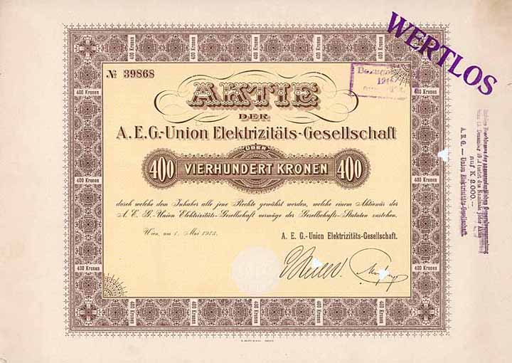 A.E.G.-Union Elektrizitäts-Gesellschaft