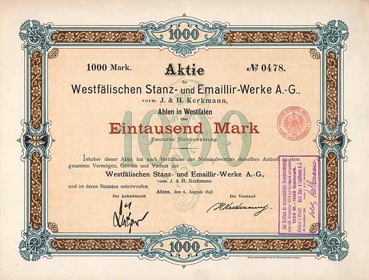 Westfälische Stanz- und Emaillir-Werke AG vorm. J. & H. Kerkmann