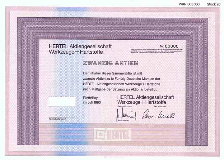 Hertel AG Werkzeuge + Hartstoffe