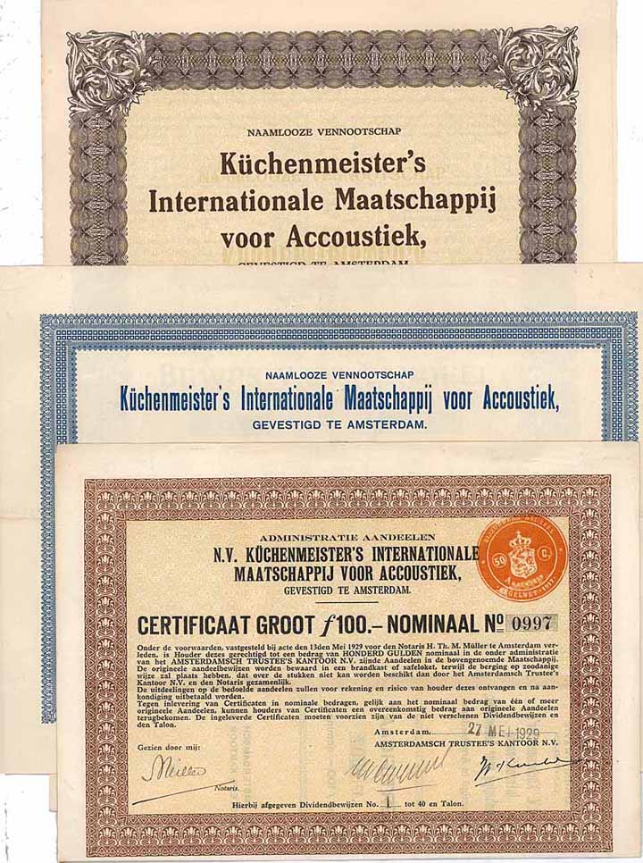 Küchenmeister’s Internationale Maatschappij voor Accoustiek (4 Stücke)