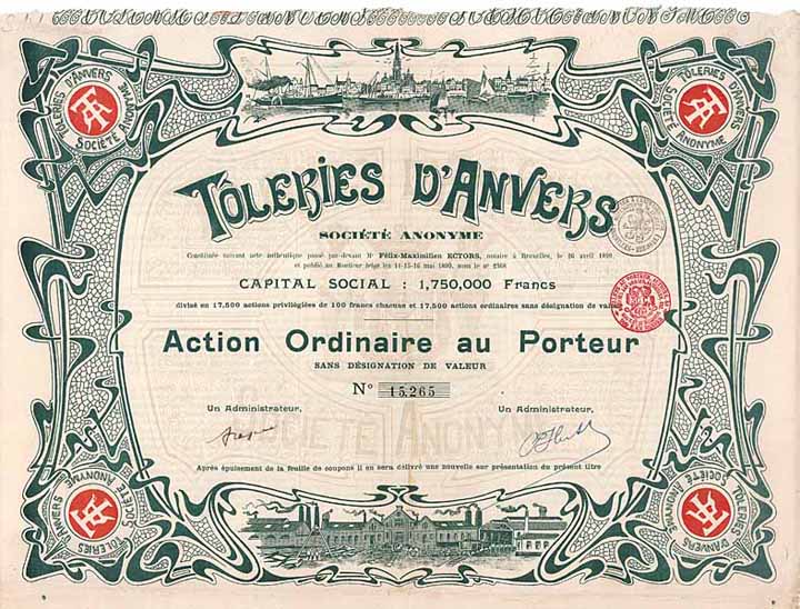 Toleries d’Anvers S.A.