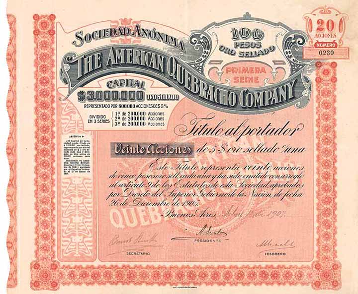 S.A. The American Quebracho Company