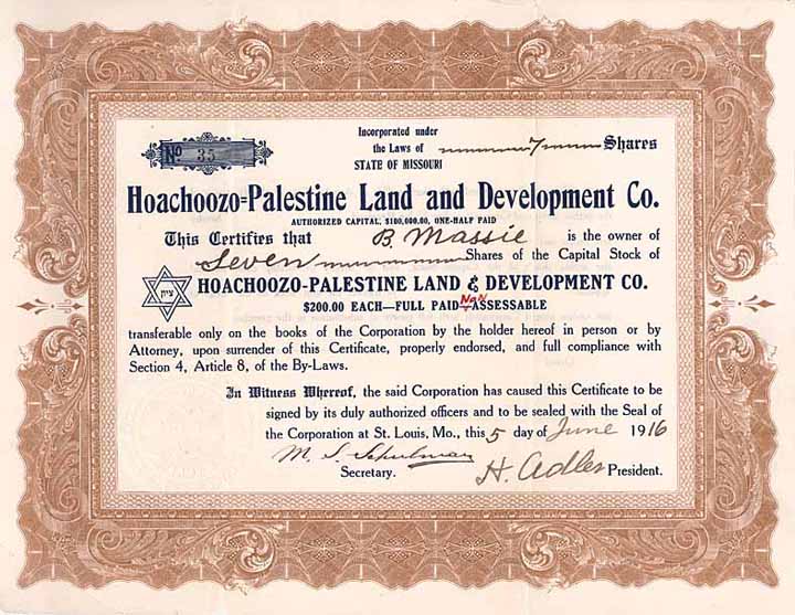 Hoachoozo-Palestine Land and Development Co.