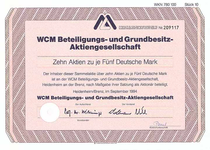 WCM Beteiligungs- und Grundbesitz-AG