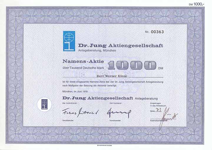 Dr. Jung AG Anlageberatung