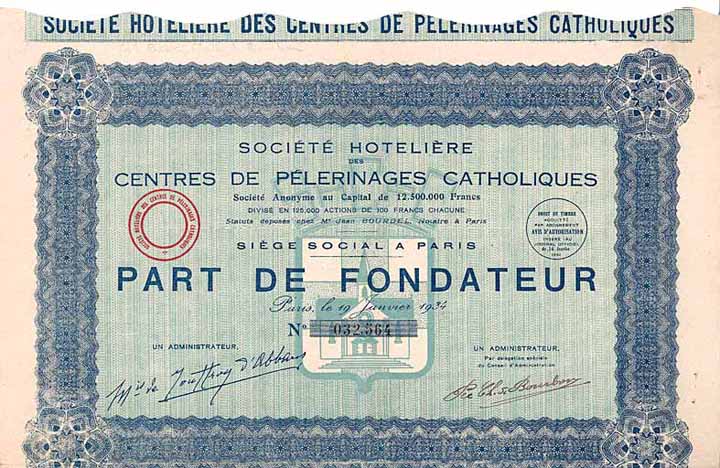 Soc. Hotelière des Centres de Pélerinages Catholiques S.A.