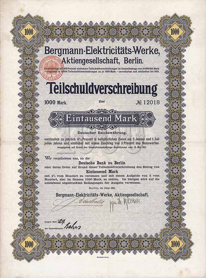 Bergmann-Elektricitäts-Werke AG